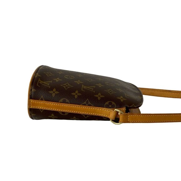 LOUIS VUITTON Authentic Vintage Brown Monogram Leather Pochette Shoulder Bag - Picture 6 of 10